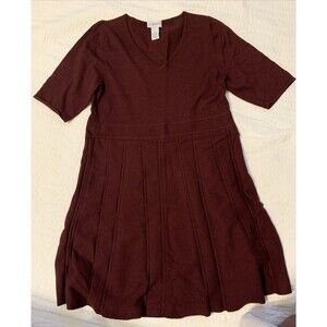 Carmen Marc Valvo Short Sleeve Sweater Dress Red Size XL